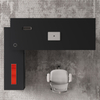 New Design CEO Desk High End Concise Elite Style L Shape Office Desk in Black and Gray Colors