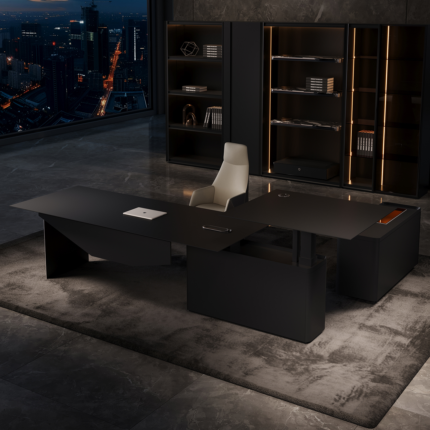 New Design Office Furniture Set Luxury Wooden Executive Computer Table Modern Manager CEO Office Desk