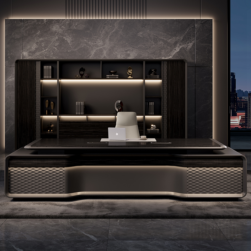 Luxury Modern Office Furniture l Shaped Manager Office Desk and Chairs boss Office Table Desk Minimalist Executive Office Desk