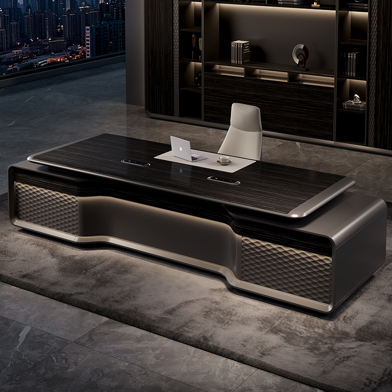 Luxury Modern Office Furniture l Shaped Manager Office Desk and Chairs boss Office Table Desk Minimalist Executive Office Desk