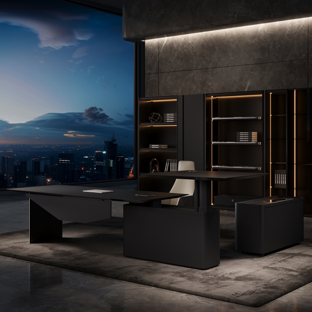 New Design Office Furniture Set Luxury Wooden Executive Computer Table Modern Manager CEO Office Desk