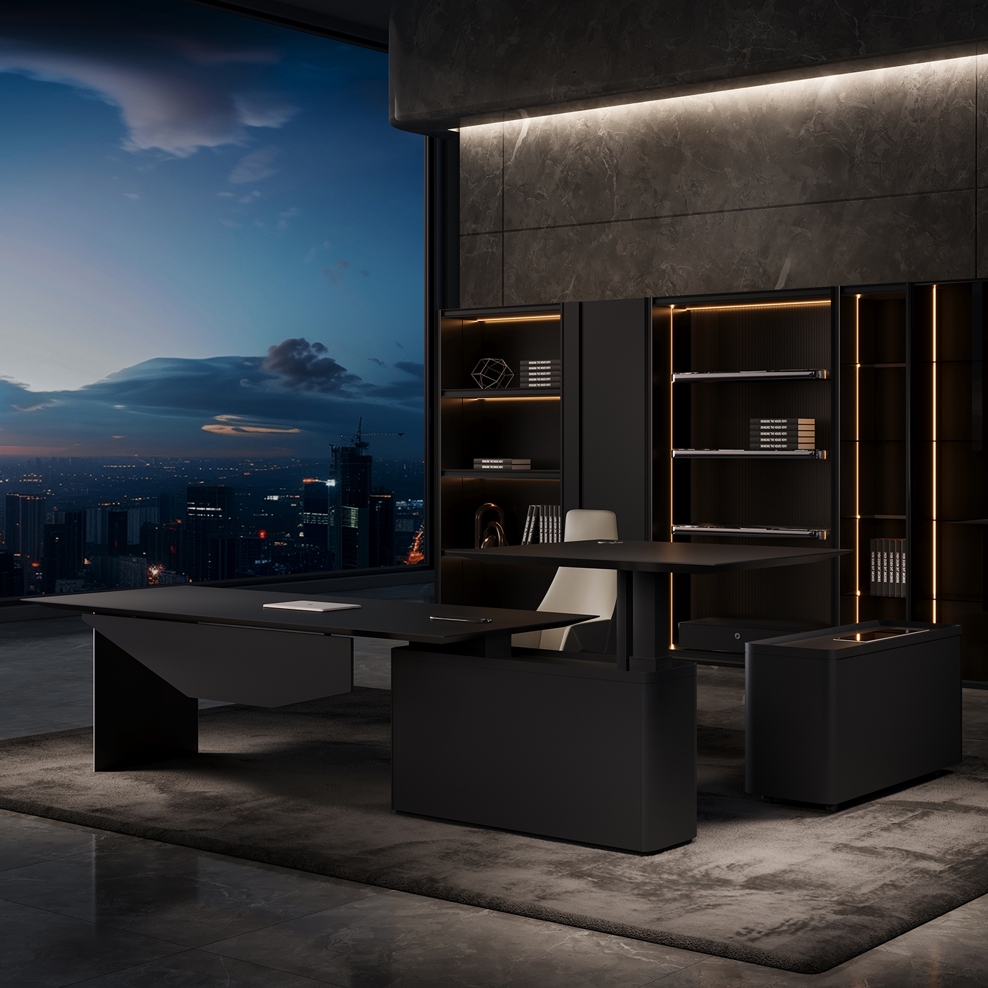 New Design Office Furniture Set Luxury Wooden Executive Computer Table Modern Manager CEO Office Desk